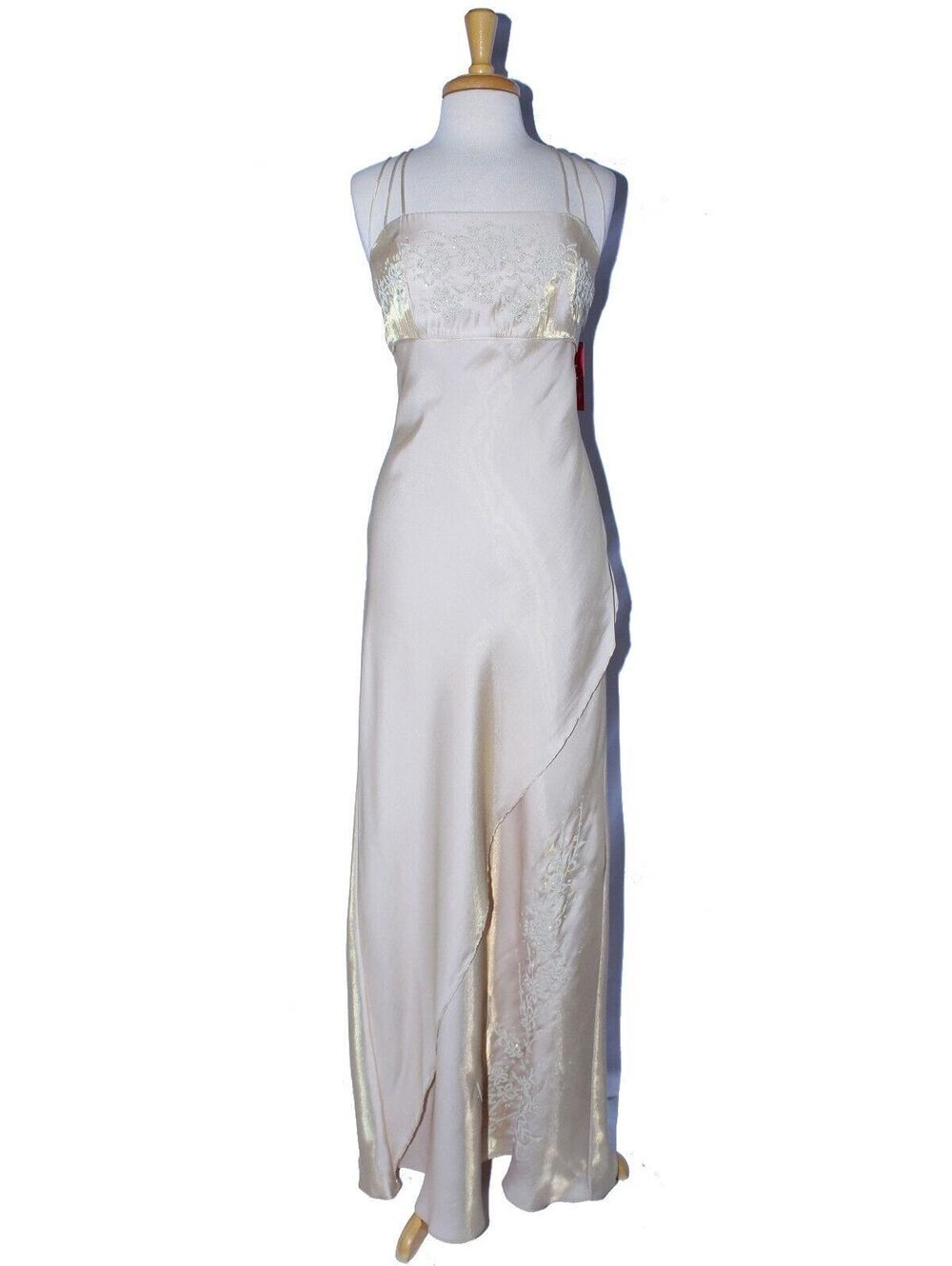 Juliet #1937 Floor Length Formal Evening or Bridesmaid Gown-Size 2X-GOLD-NWT